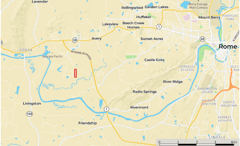 Location1 Map - Floyd GA 28.91
