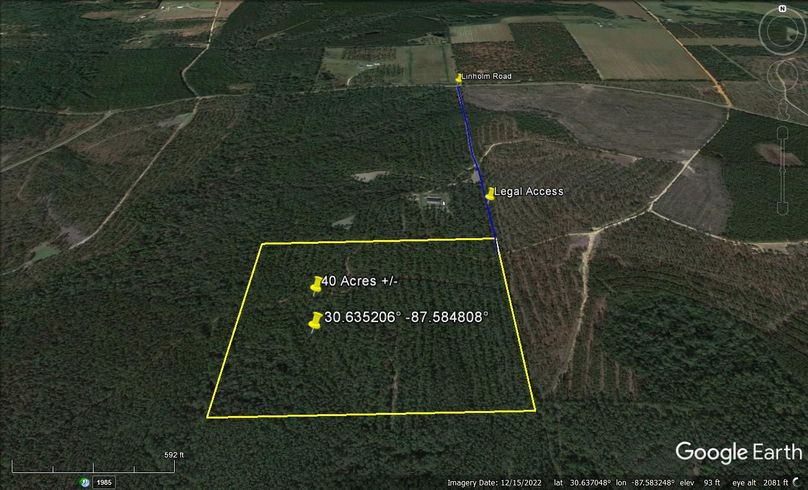 Aerial #2 Approx. 40 Acres Baldwin County, AL