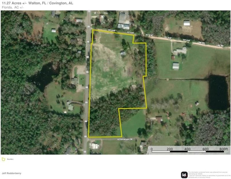 Aerial #1 - 11.27 Acres Walton, FL - Covington, AL -Selrahc Limited Partnership
