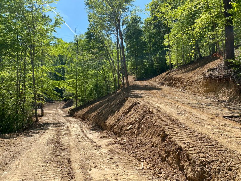 008 the entrance to the home_cabin pad and the road leading up the hill to the rest of the property copy