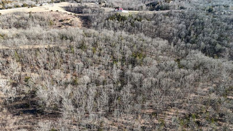 007 aerial drone shot from the west boundary looking to the east over the property