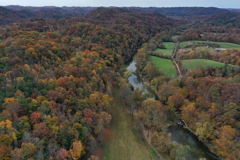 025 aerial drone shot from the middle of the property looking southwest down the river valley-2