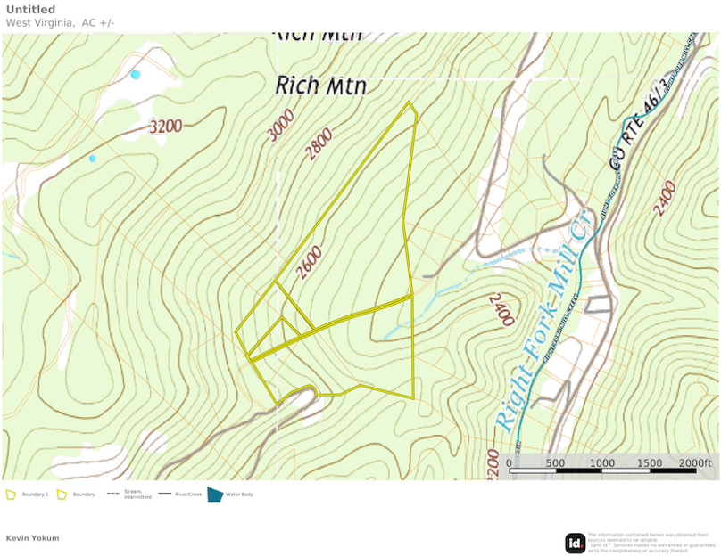 Rand Co WV 63.50 JJ Lands map 2 topo