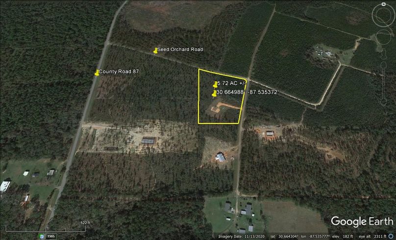 Aerial #2 Approx. 5.72 Acres Baldwin County, AL