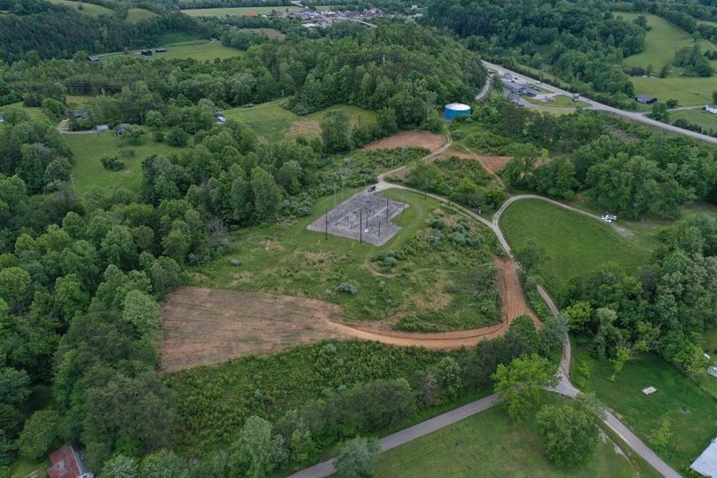 001 aerial drone shot from the north looking straight south over the property