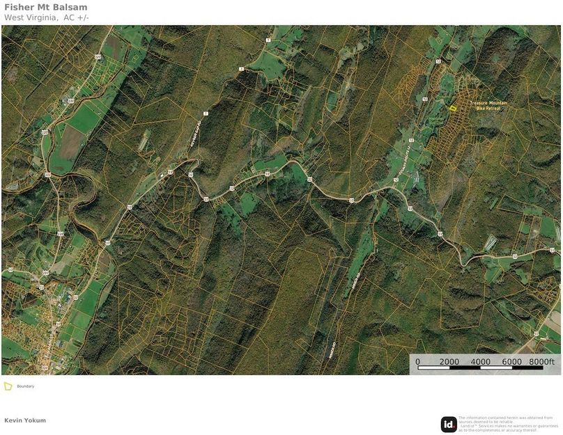 Pend Co WV Fisher Mt Balsam map 2 overview