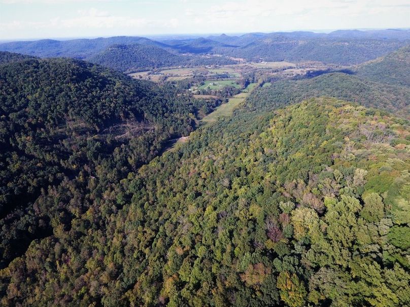 003 drone shot from the southern most corner of the property looking north