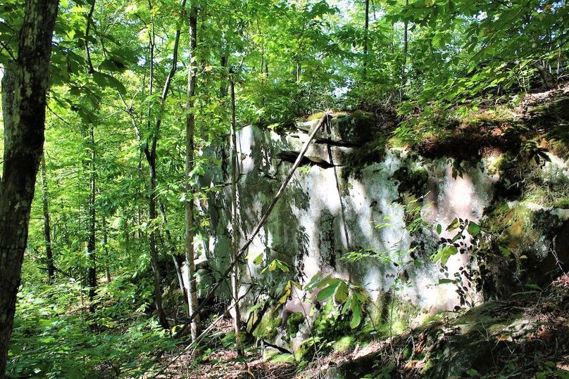 021 an impressive rock face in the northern area near the center of the property