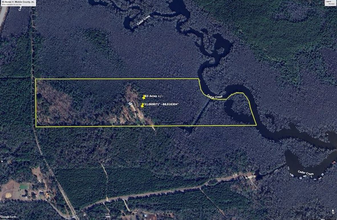Aerial #1 Approx. 63 Acres Mobile County, AL