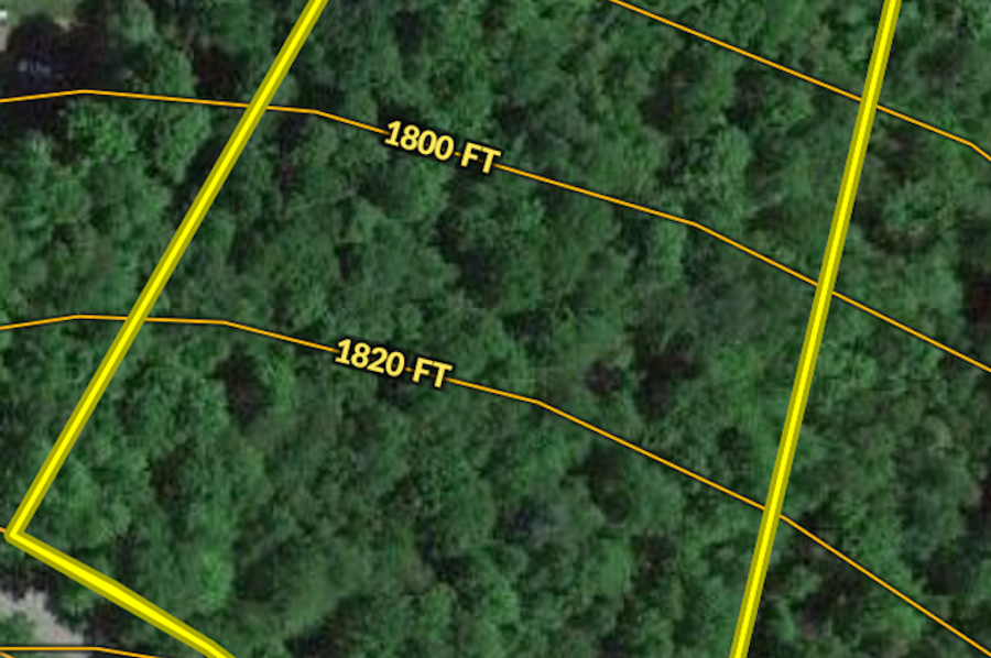 Greene co 3.6 Delsey Contour lines map