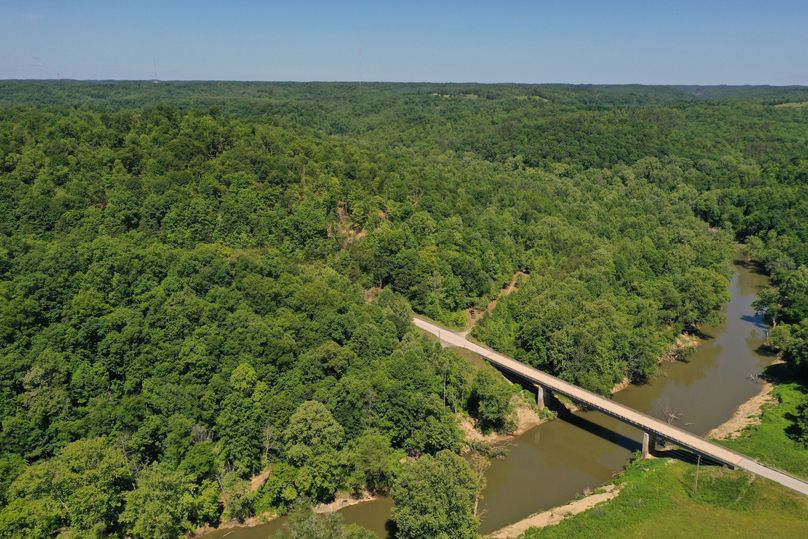 002 mid elevation aerial drone shot from the northeast corner at the bridge