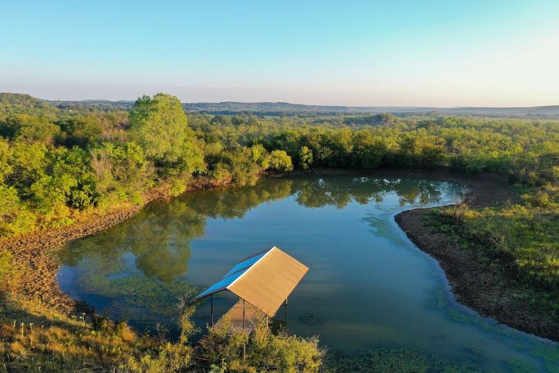 7. Pond and dock looking north