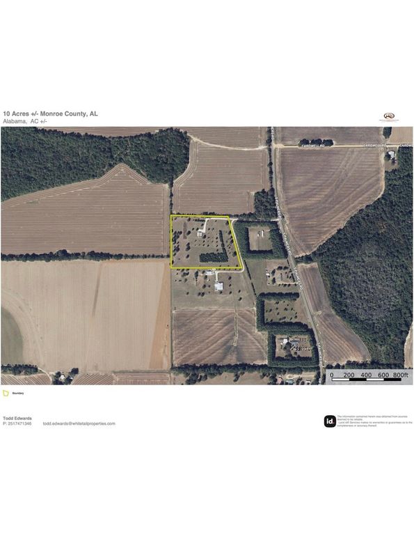 Aerial #2 Approx. 10 Acres Monroe County, AL
