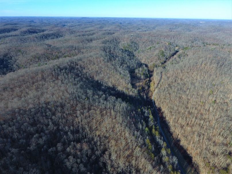 020 aerial drone shot facing north from the middle of the property