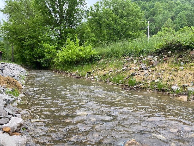 012 Crane Branch stream flowing alongside the road through the property copy