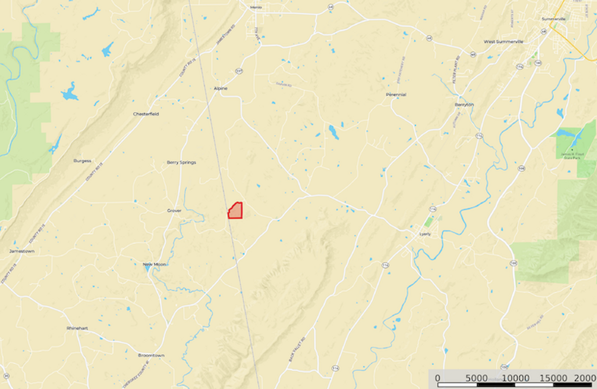 Location1 Map - Chattooga 65.7 Ac.