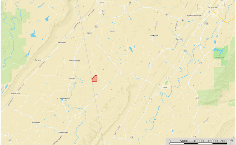 Location1 Map - Chattooga 65.7 Ac.