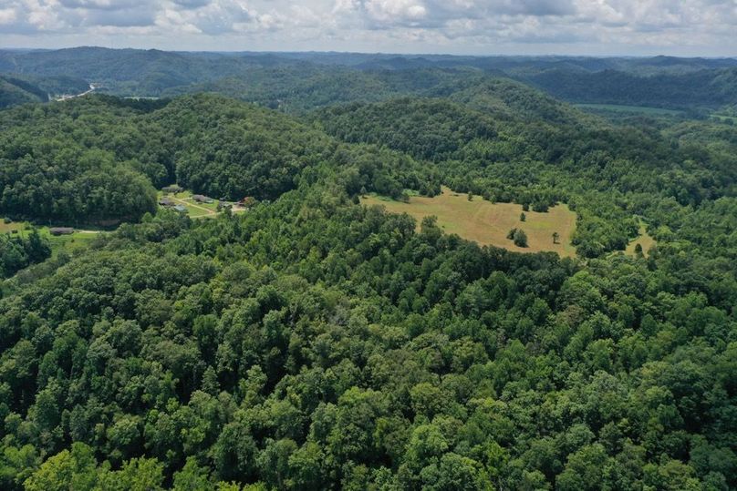 007 aerial drone shot looking at the large flat area perfect building spot