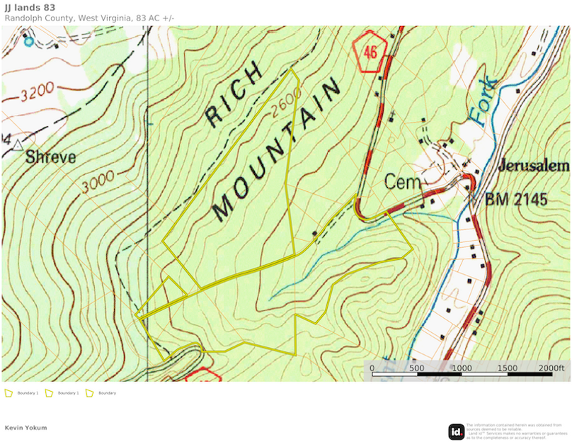 Rand Co WV JJ lands 83 map 2 topo