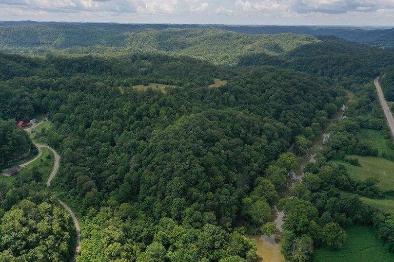 001 aerial drone shot from the east