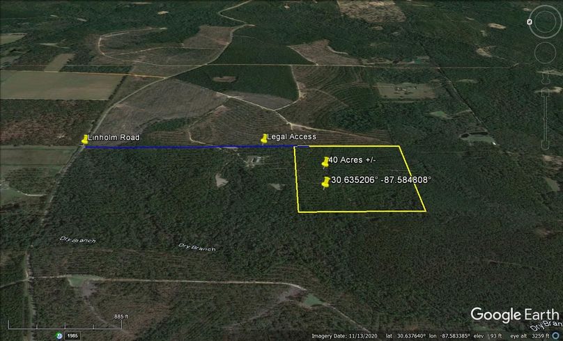Aerial #3 Approx. 40 Acres Baldwin County, AL
