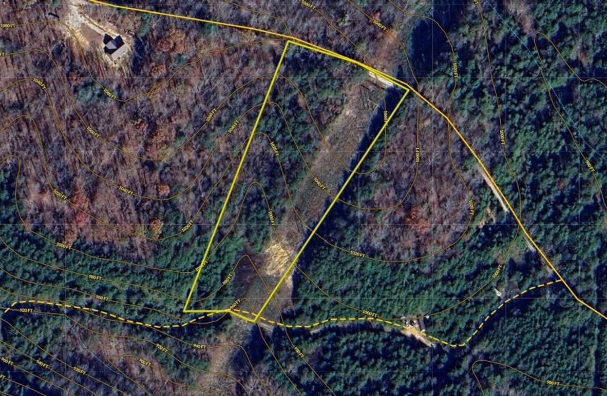 010 Owsley 4.67 Land ID map zoomed in with contour lines and water features