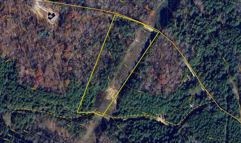 010 Owsley 4.67 Land ID map zoomed in with contour lines and water features