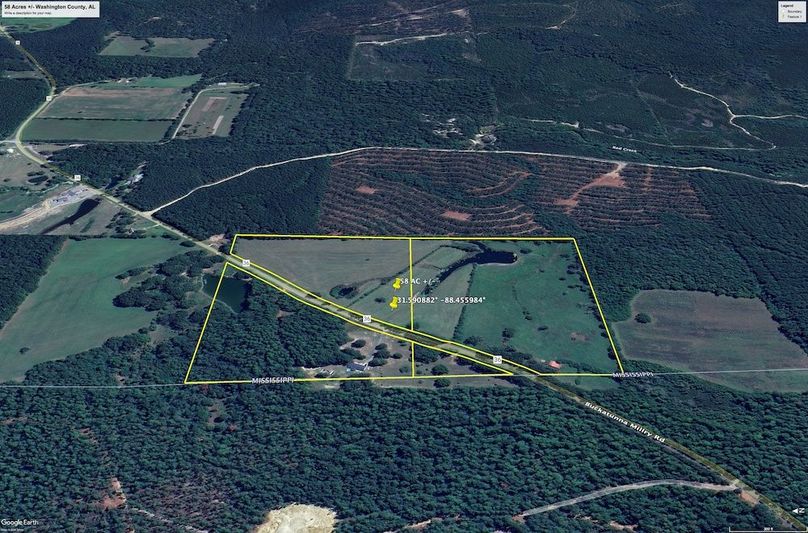 Aerial #3 Approx. 58 Acres Washington County, AL