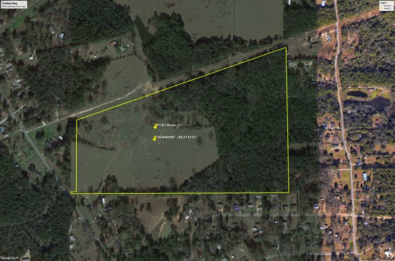 Aerial #1 Approx. 77.83 Acres Mobile County, AL