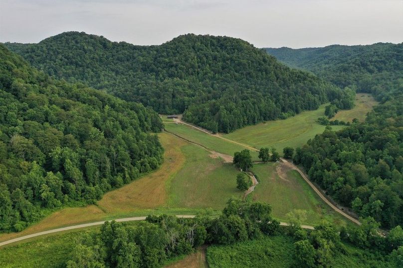 001 aerial drone shot from the southeast looking north up the valley