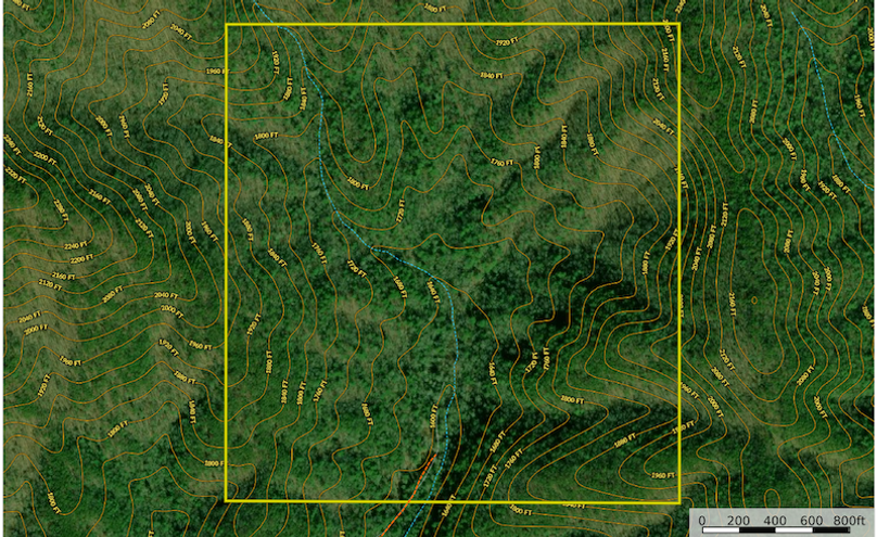 Contour Map - MT MAN