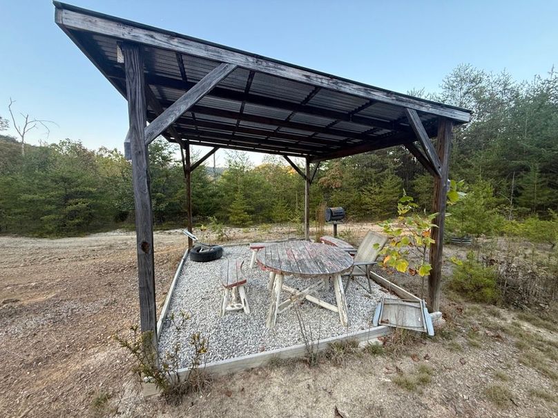 022 the small shed ready for a BBQ and some clay pigeons