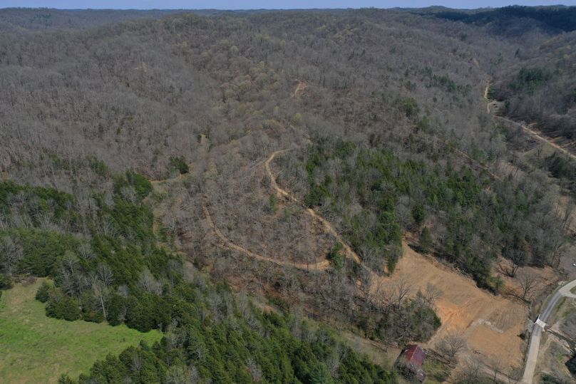 021 aerial drone shot from the southwest corner looking east across the southern portion of the property