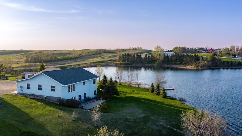 32. lake side of home