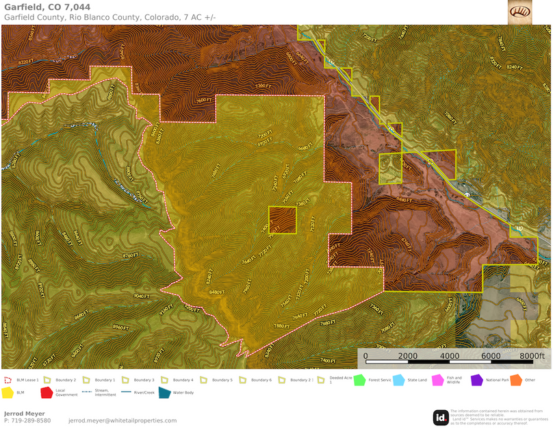 Garfield, CO 7044 Topo South