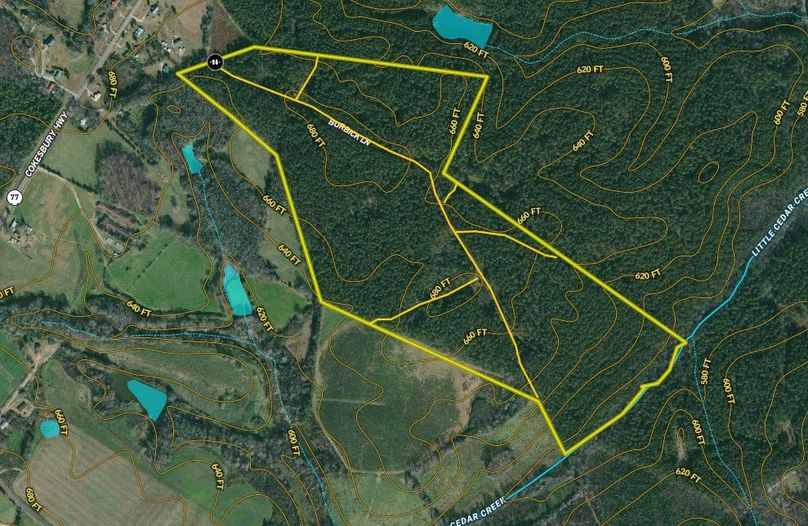 Hart county 115 acres map1