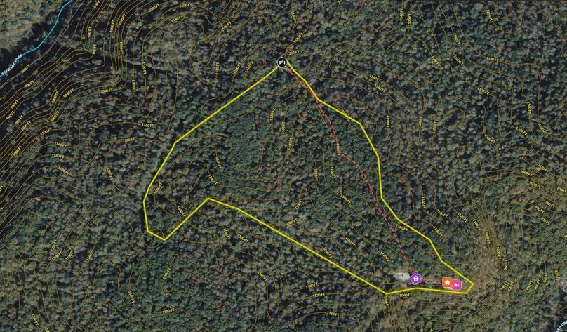 076 Estill 37 Land ID map zoomed in with contour lines