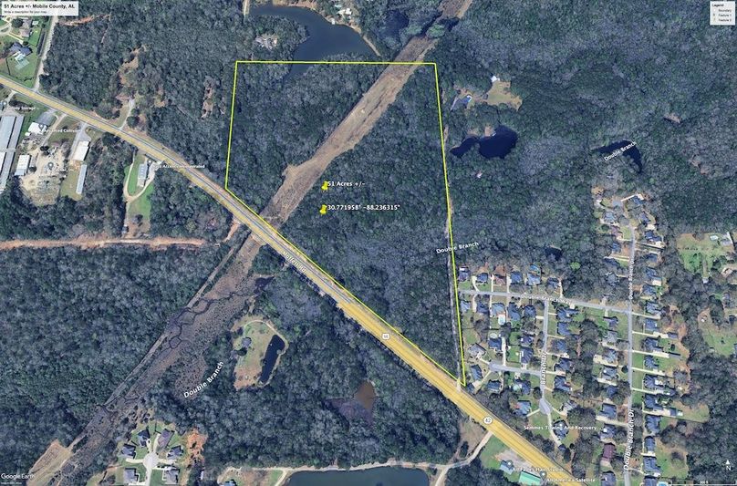 Aerial #1 Approx. 51 Acres Mobile County, AL
