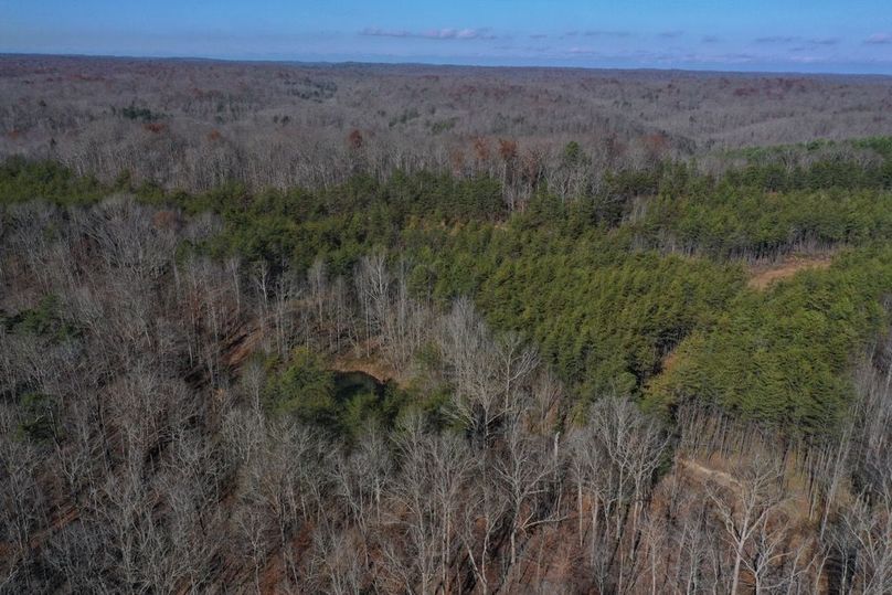 002 aerial drone view from the center of the property looking northwest