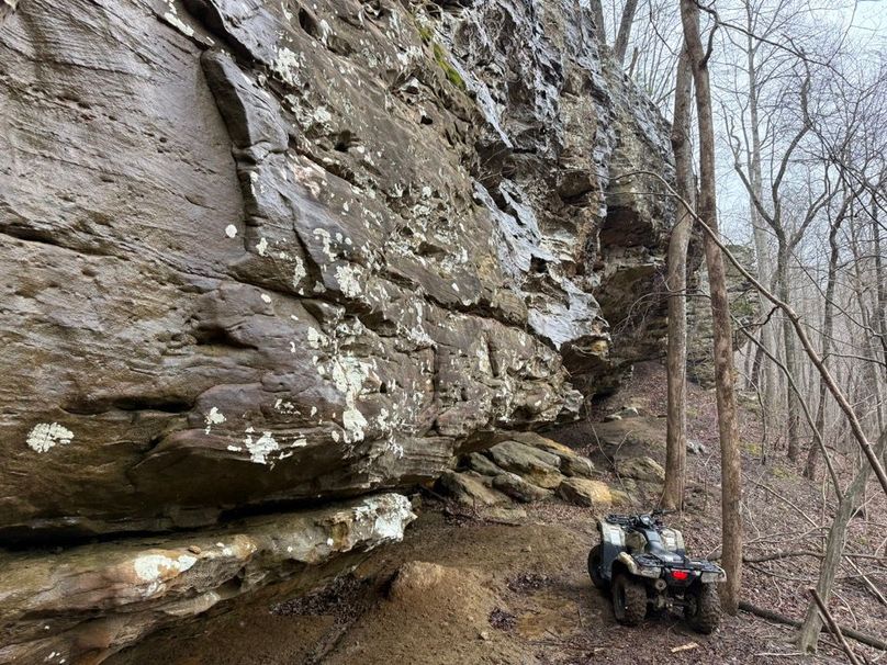010 rock overhang in the middle area of the property