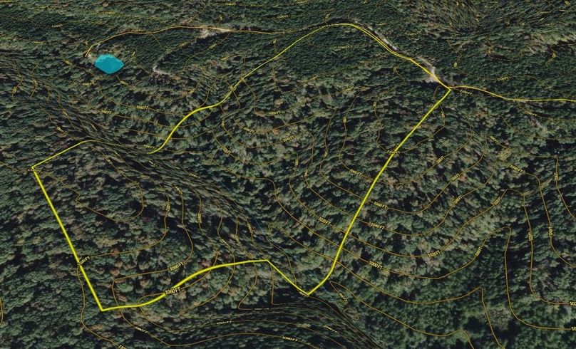 010 Owsley 33.2 Land ID map in 3D with water features and contour lines