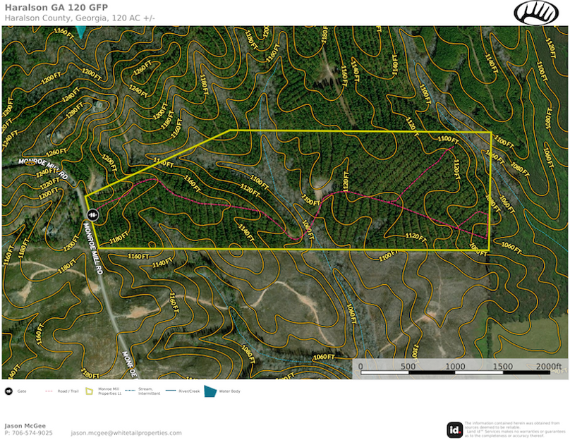Contour Map 120 Ac