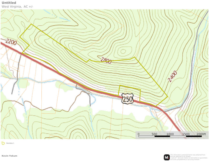 Rand Co WV 85.88 Clevenger map 2 topo