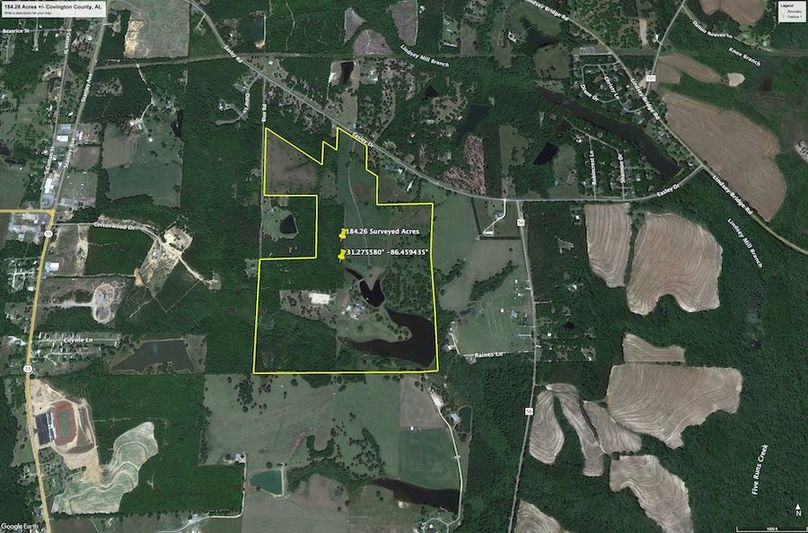 Aerial #2 Approx. 184.26 Acres Covington County, AL