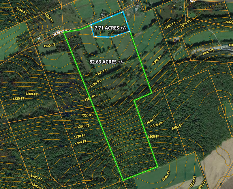 Schoharie 82.63 Smullen contour map