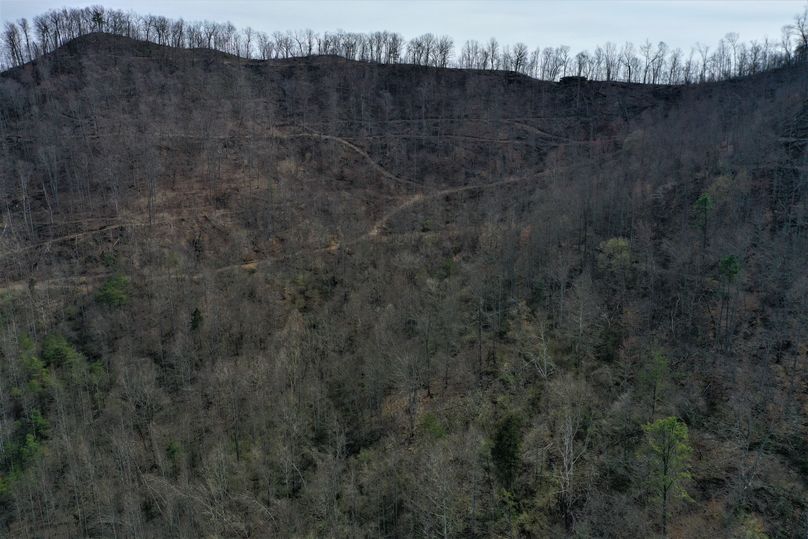 018 low elevation aerial drone shot from the northwest boundary looking to the southeast at the ridge
