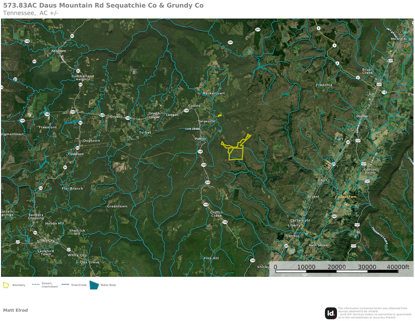 Grundy Sequatchie Co TN 573.83 Dixon_Daus Mountain Rd_Large Scale
