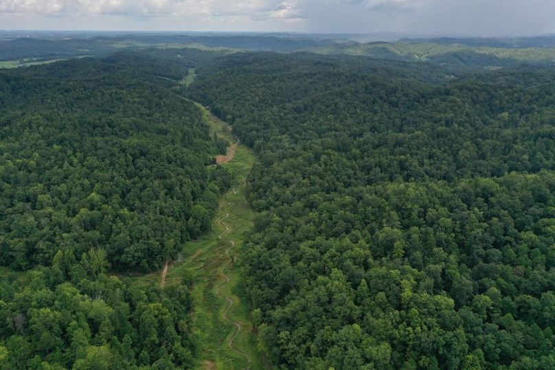 003 aerial drone view from the south looking north down the valley