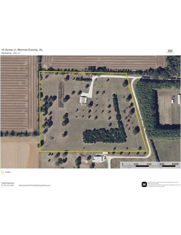 Aerial #1 Approx. 10 Acres Monroe County, AL
