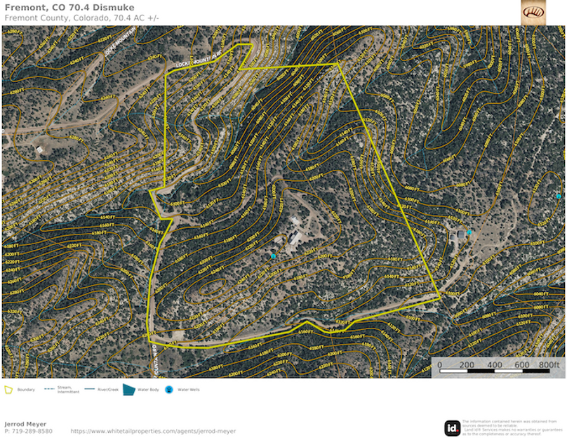 Fremont, Co 70.4 Dismuke Aerial 3 Topo View